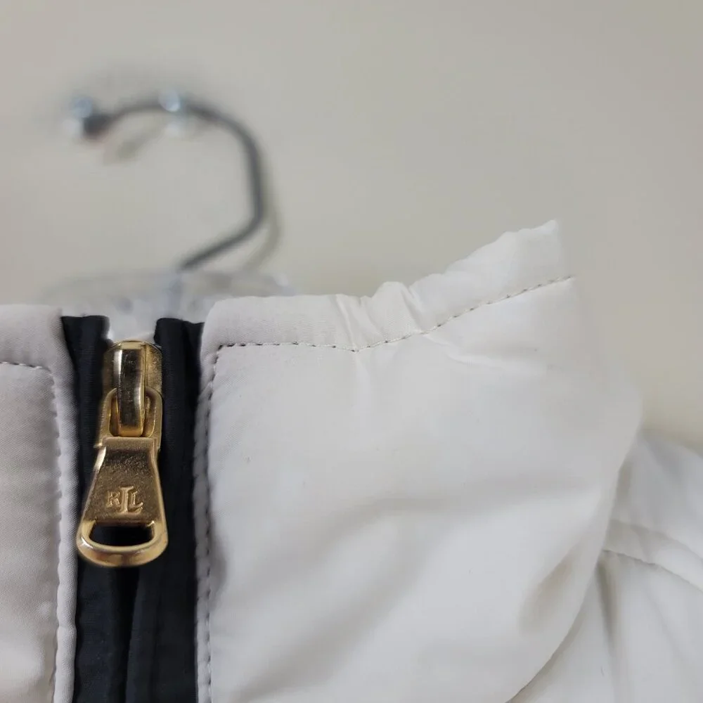 Lauren Ralph Lauren White Quilted Puffer Vest - Picture 8 of 13